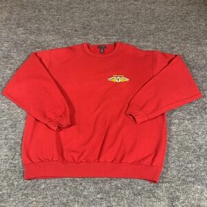 VTG Non Fiction Sweatshirt Mens 2XL Red Pullover Heavyweight Ontario Forestry